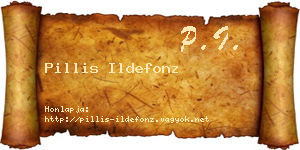 Pillis Ildefonz névjegykártya